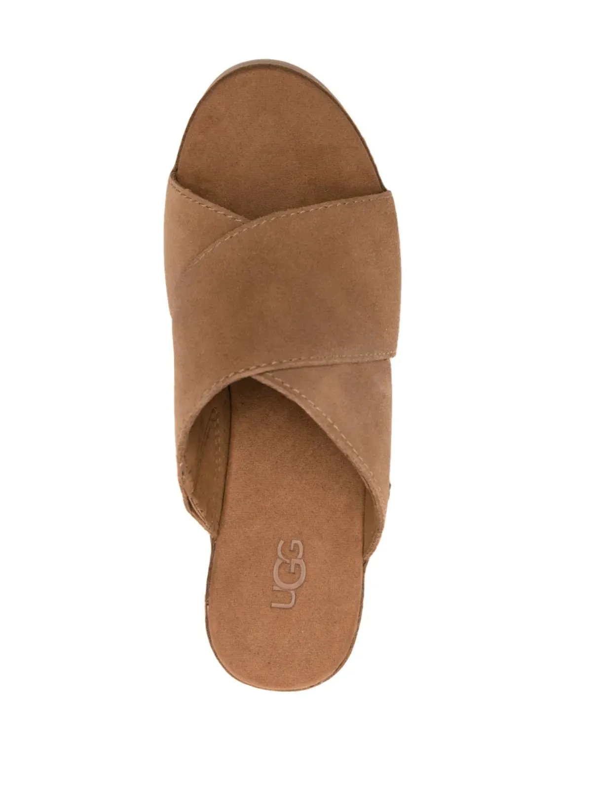 UGG ブレイドウェッジヒールサンダル ブラウン - 画像4
