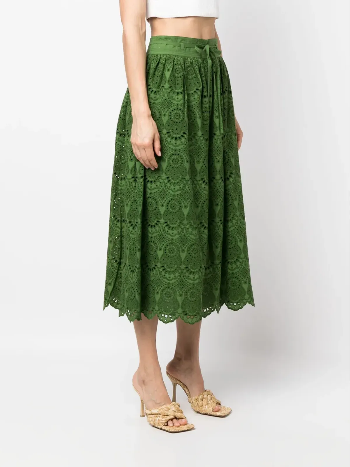 Ulla Johnson クララベラ アイレットディテール スカート - 画像3