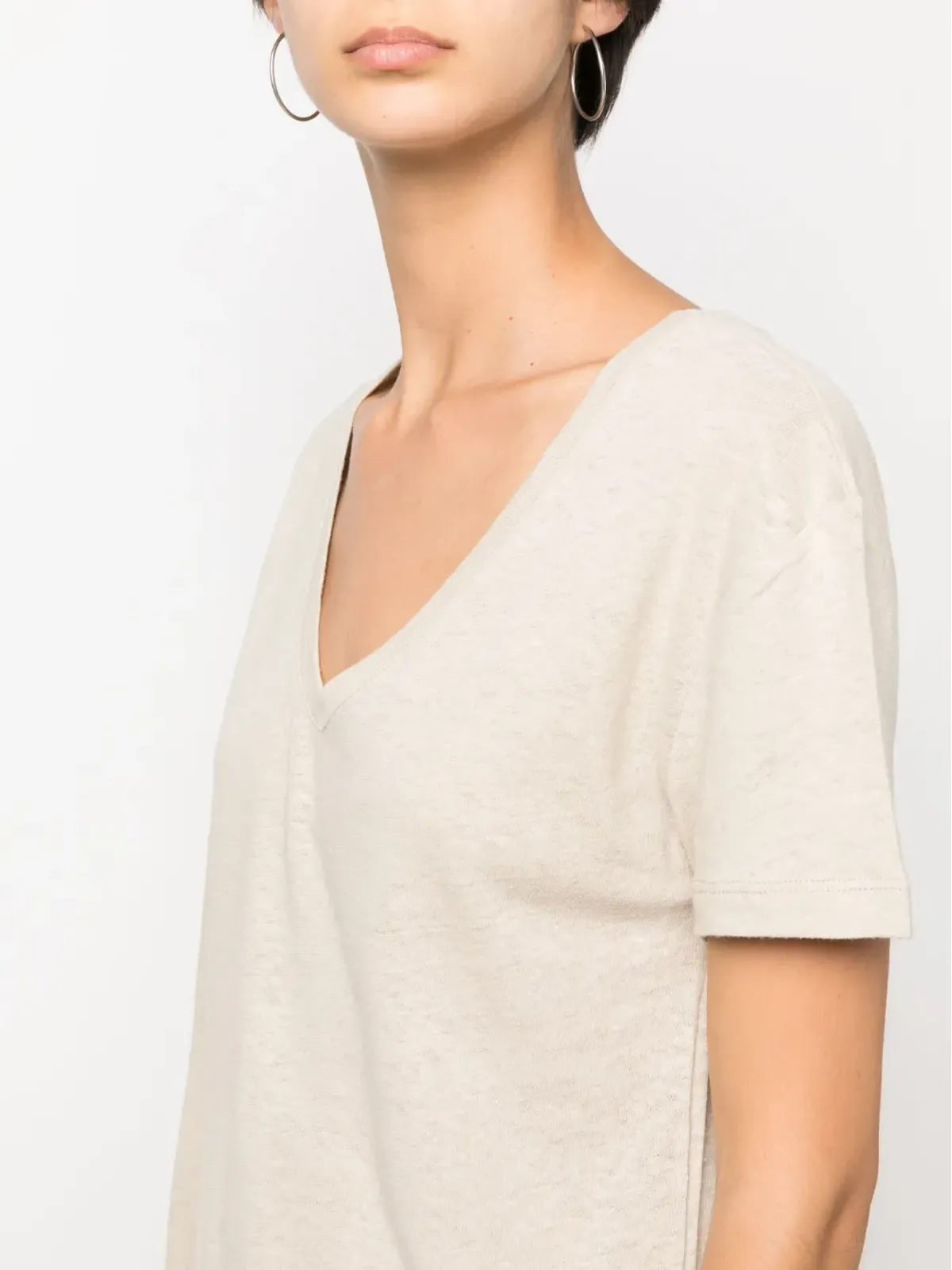 Each X Other Vネック杢混Tシャツ - 画像5