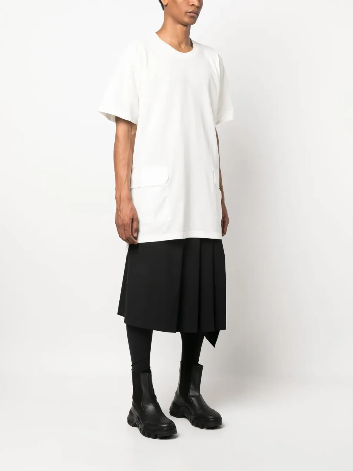Y-3 ロゴパッチ半袖Tシャツ - 画像3