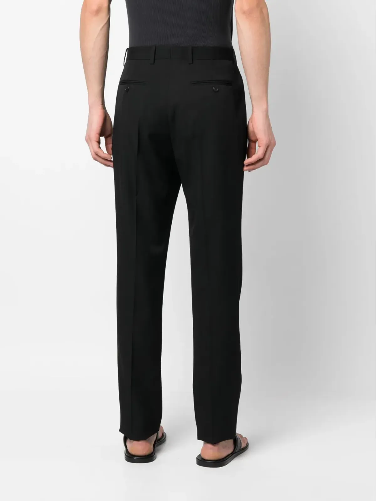 Saint Laurent プレスドクリース・ストレートパンツ - 画像4