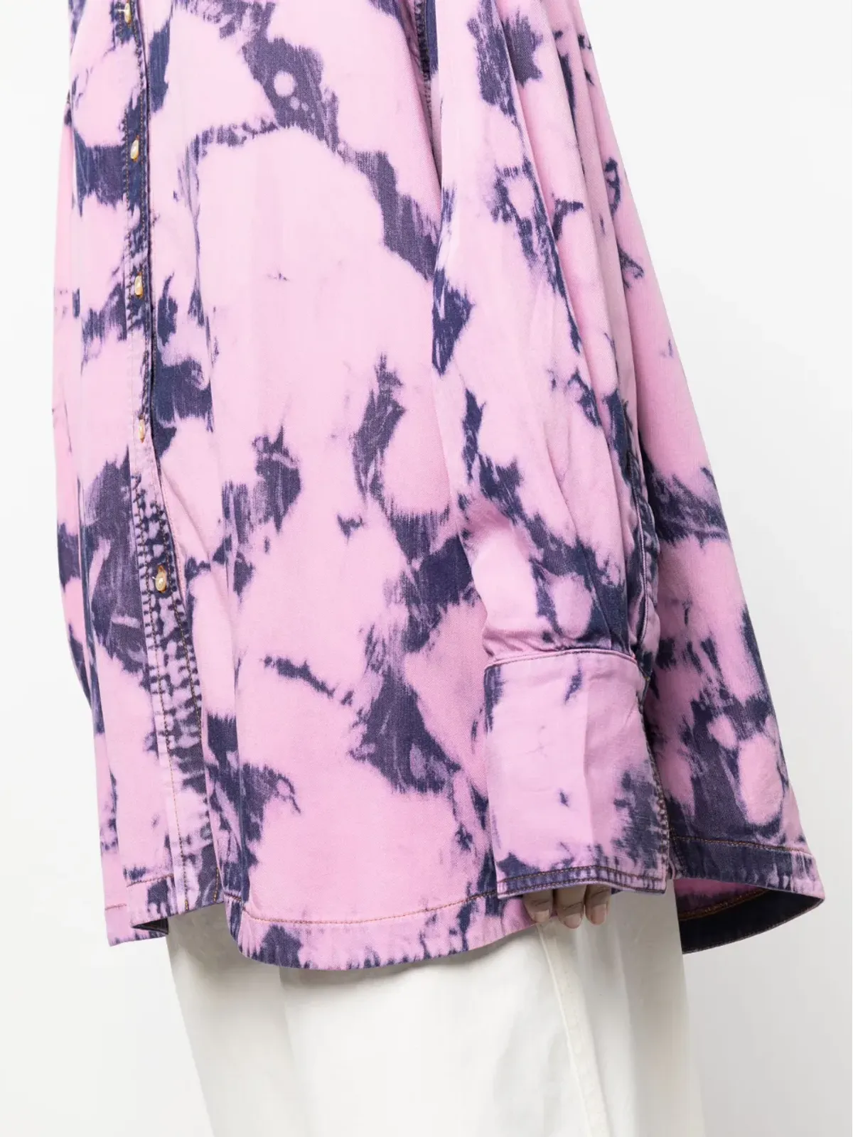 DARKPARK acid-wash TENCEL™ shirt - Pink - 画像5