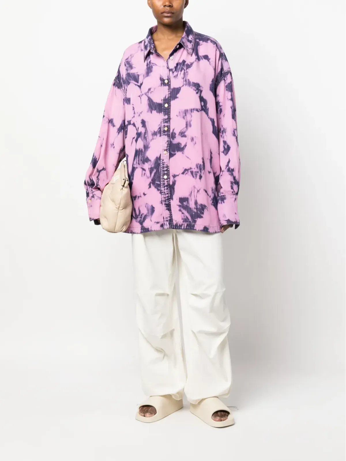 DARKPARK acid-wash TENCEL™ shirt - Pink - 画像2