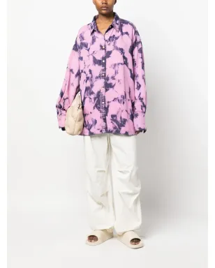 DARKPARK acid-wash TENCEL™ shirt - Pink - サムネイル2