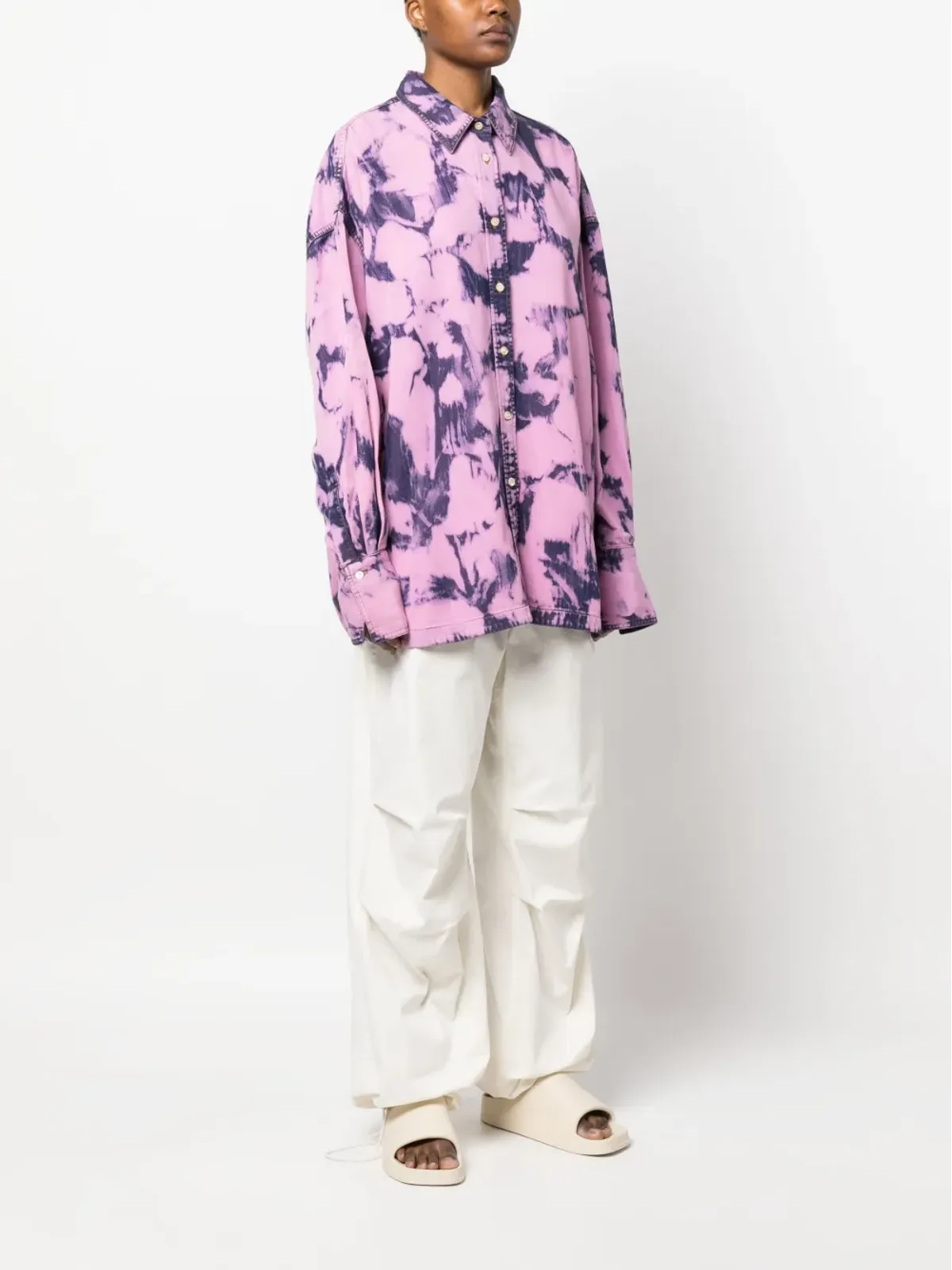 DARKPARK acid-wash TENCEL™ shirt - Pink - 画像3