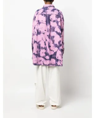 DARKPARK acid-wash TENCEL™ shirt - Pink - サムネイル4