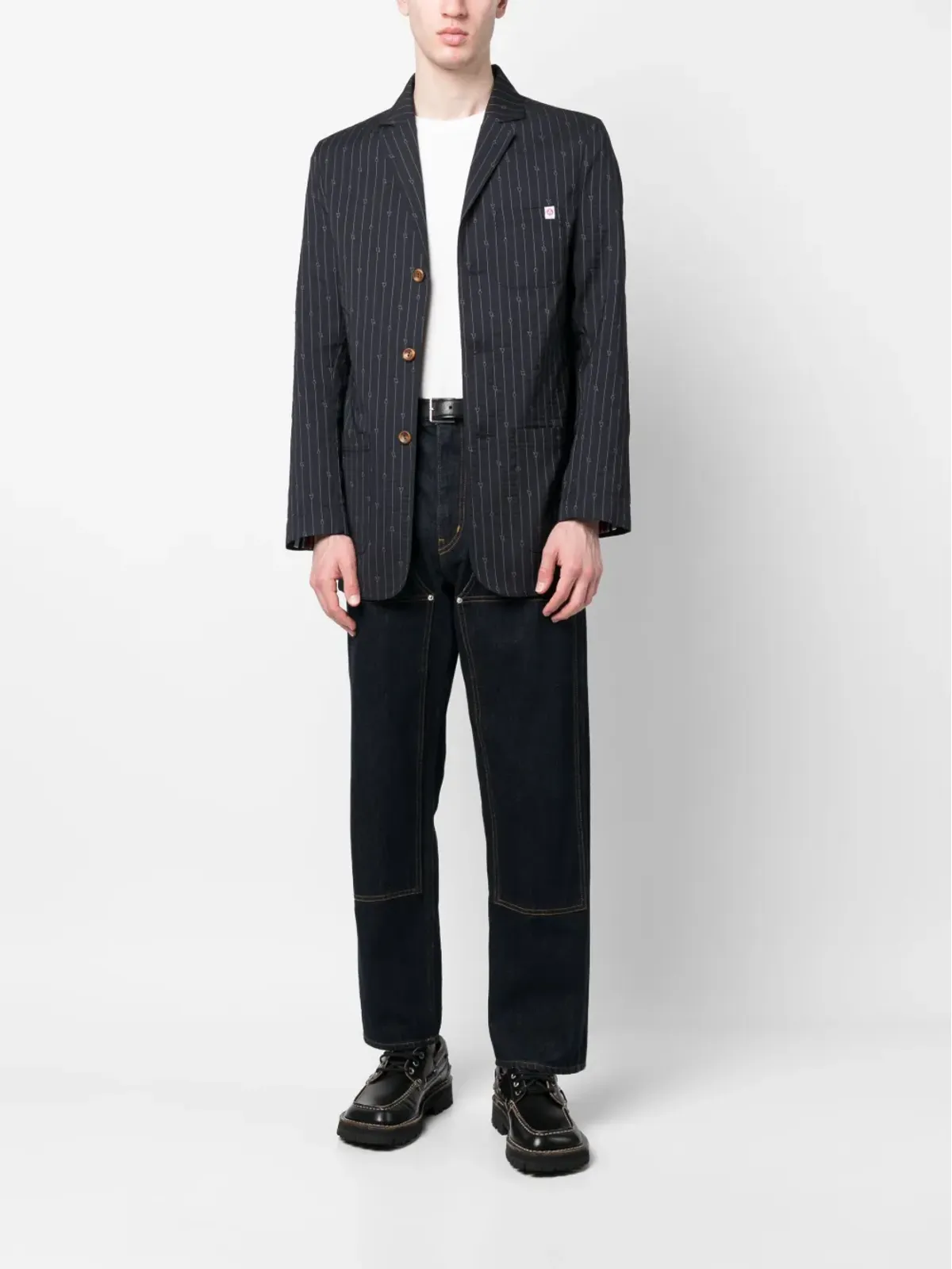Charles Jeffrey Loverboy シングルブレスト ピンストライプ ブレザー - 画像2
