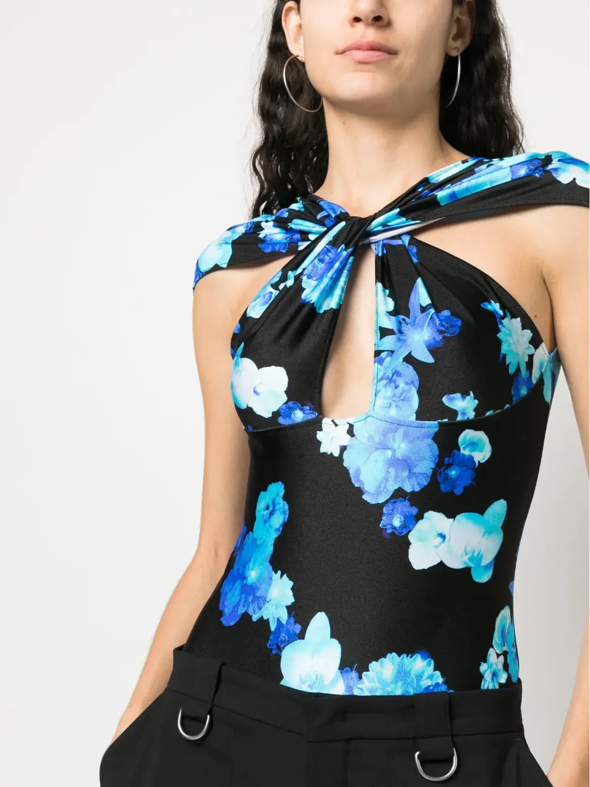Coperni 花柄プリントのカットアウト ボディスーツ - 画像5