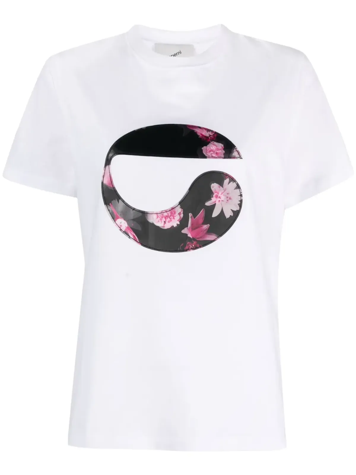 Coperni 花柄ロゴパッチ Tシャツ - White - 画像1
