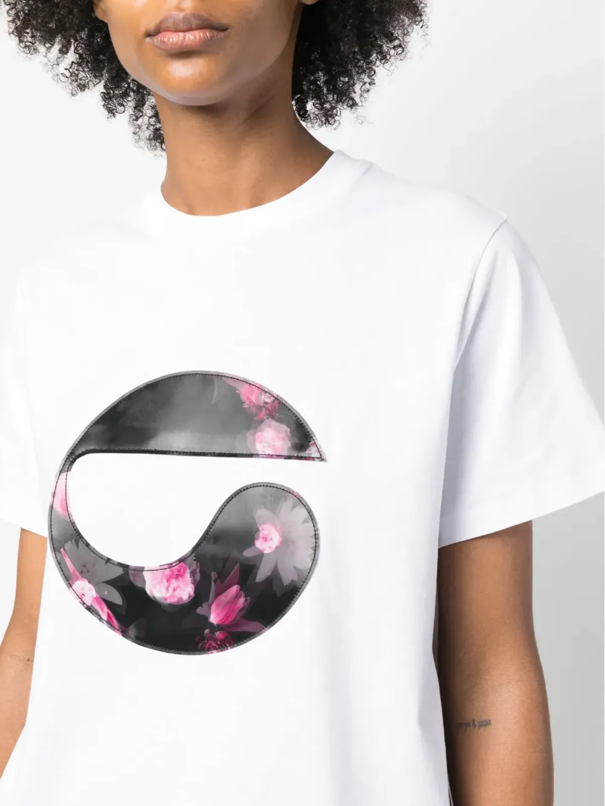 Coperni 花柄ロゴパッチ Tシャツ - White - 画像5