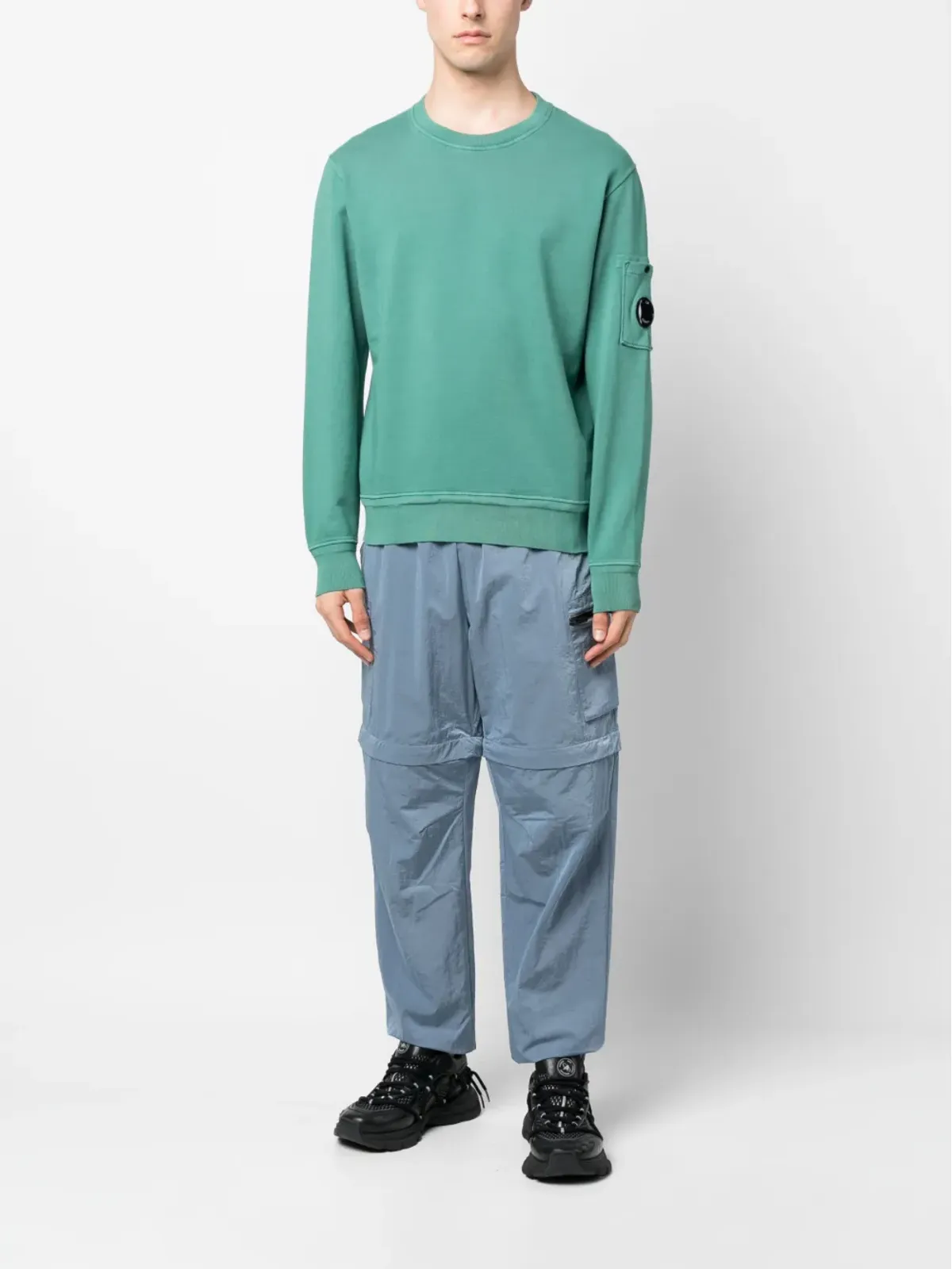 C.P. Company ロゴパッチ コットン スウェットシャツ - グリーン - 画像2
