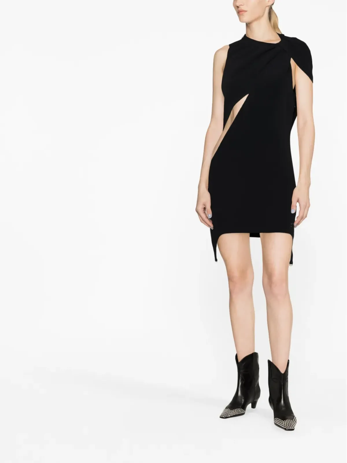 Courrèges ヘリテージ・クレープ・ツイスト ミニドレス - 画像2