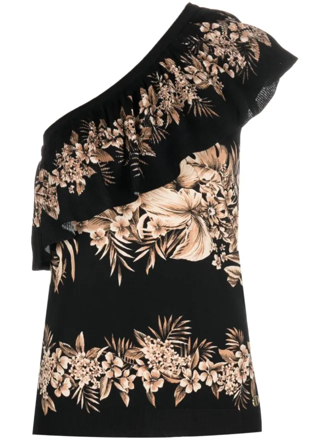 TWINSET TWINSET 花柄プリント アシンメトリックトップの商品画像