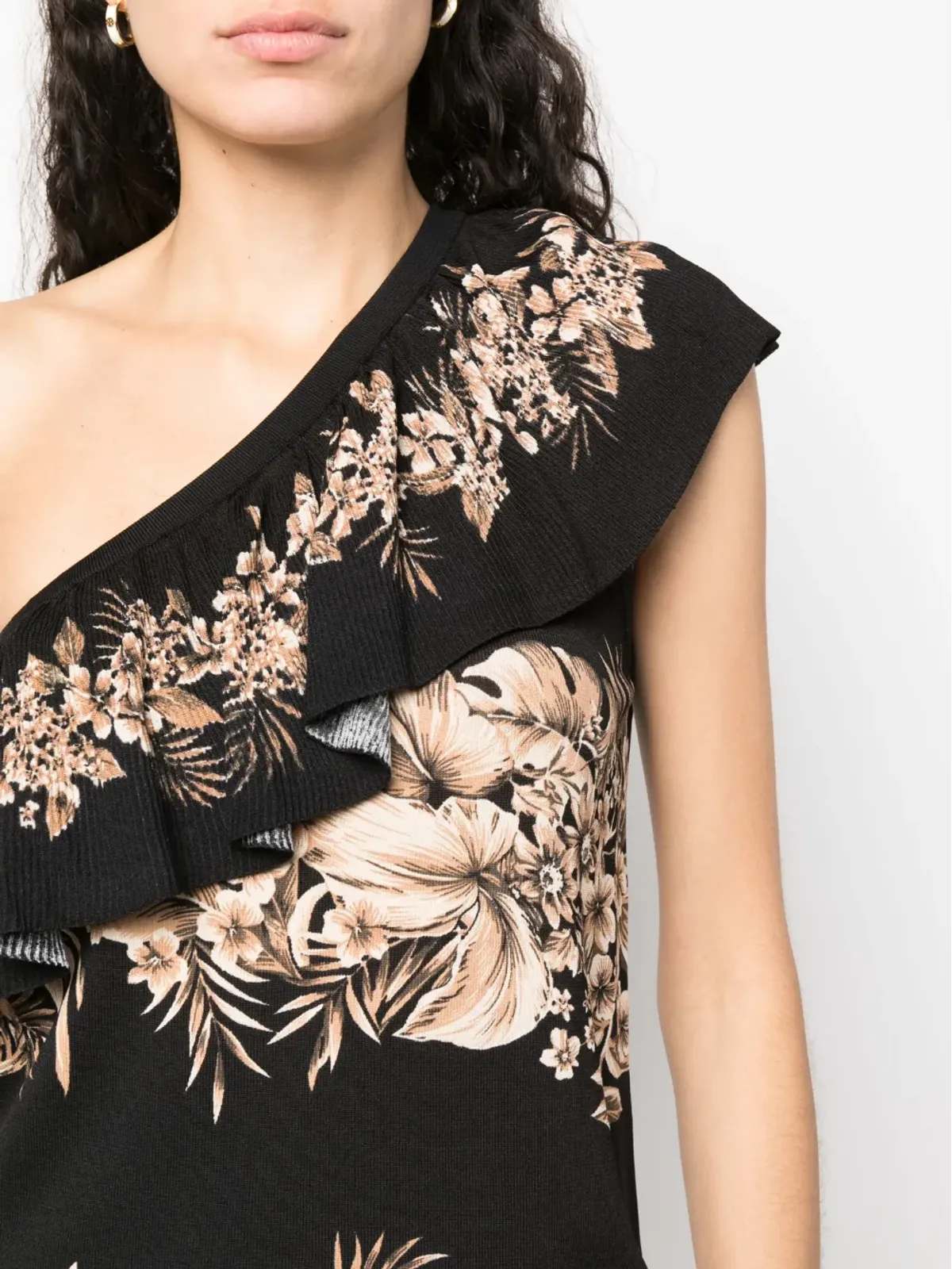 TWINSET 花柄プリント アシンメトリックトップ - 画像5