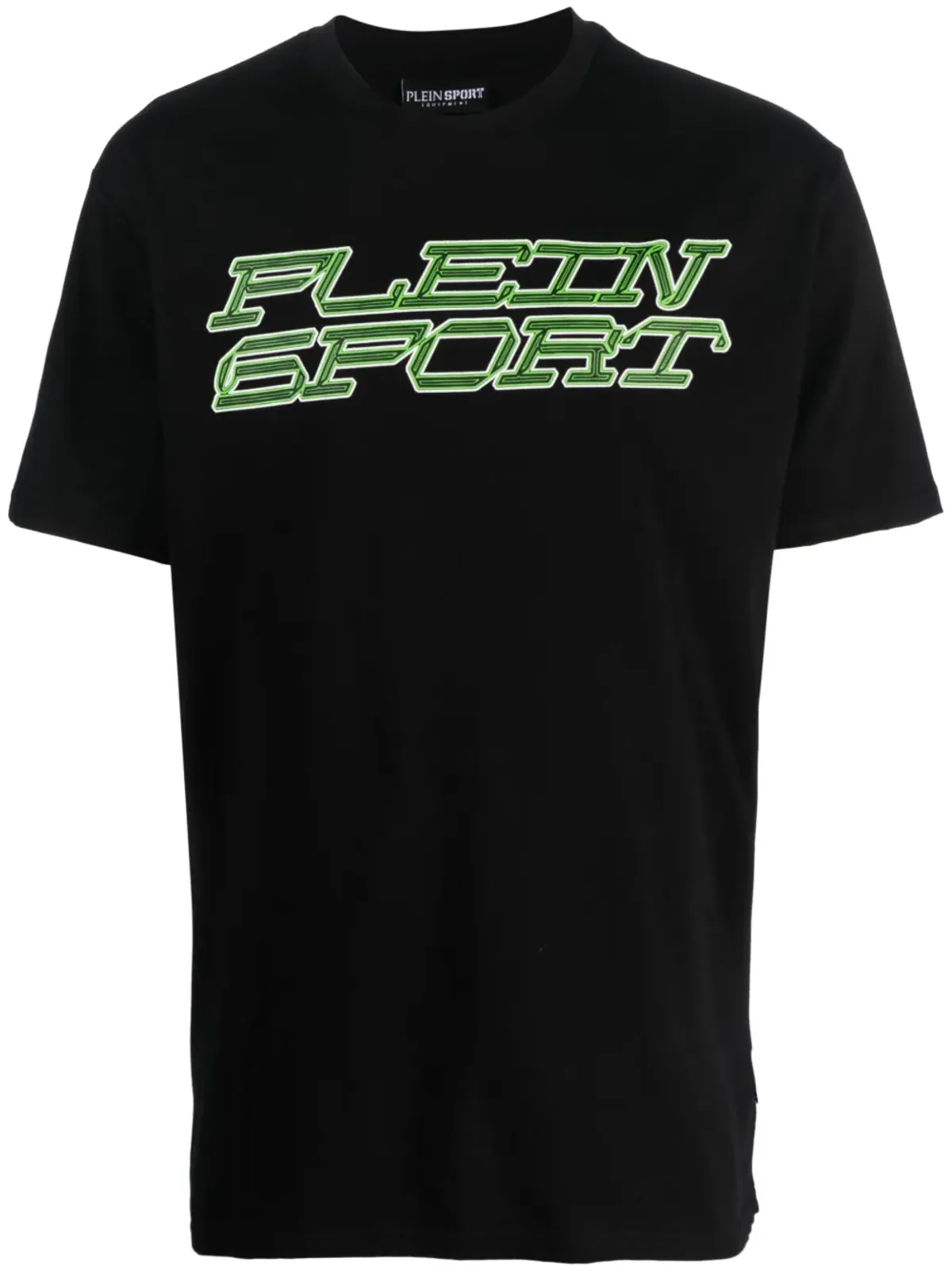 Plein Sport タイガープリント コットン Tシャツ ブラック - 画像1