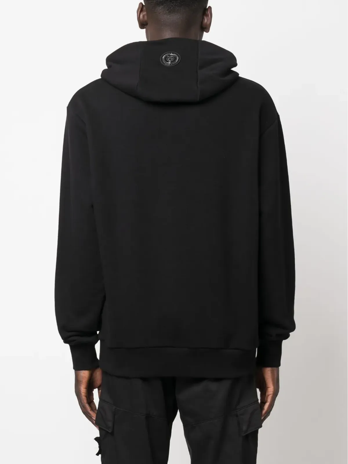 Plein Sport クロムスクラッチ コットン フーディ - ブラック - 画像4