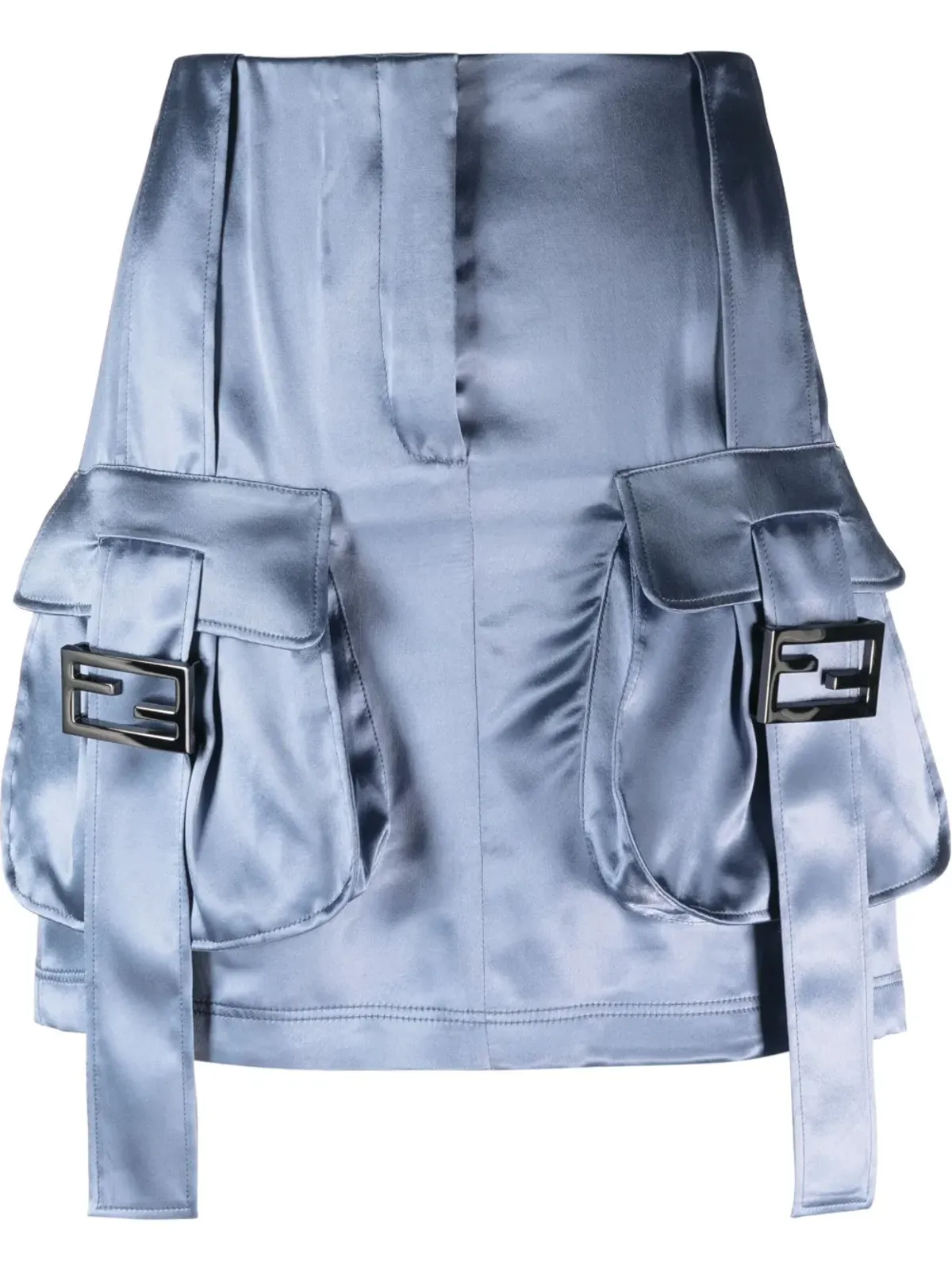 FENDI カーゴポケット付きサテンミニスカート - 画像1
