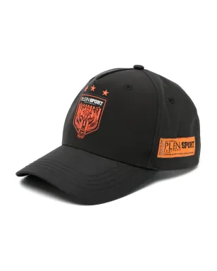 Plein Sport ロゴパッチ付き カーブドピークキャップ - ブラック - サムネイル1