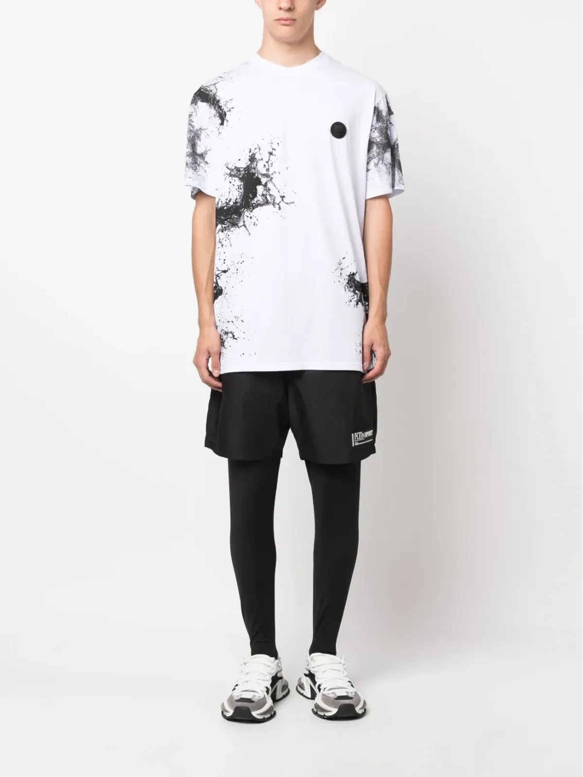 Plein Sport レイヤードランニングショーツ - 画像2