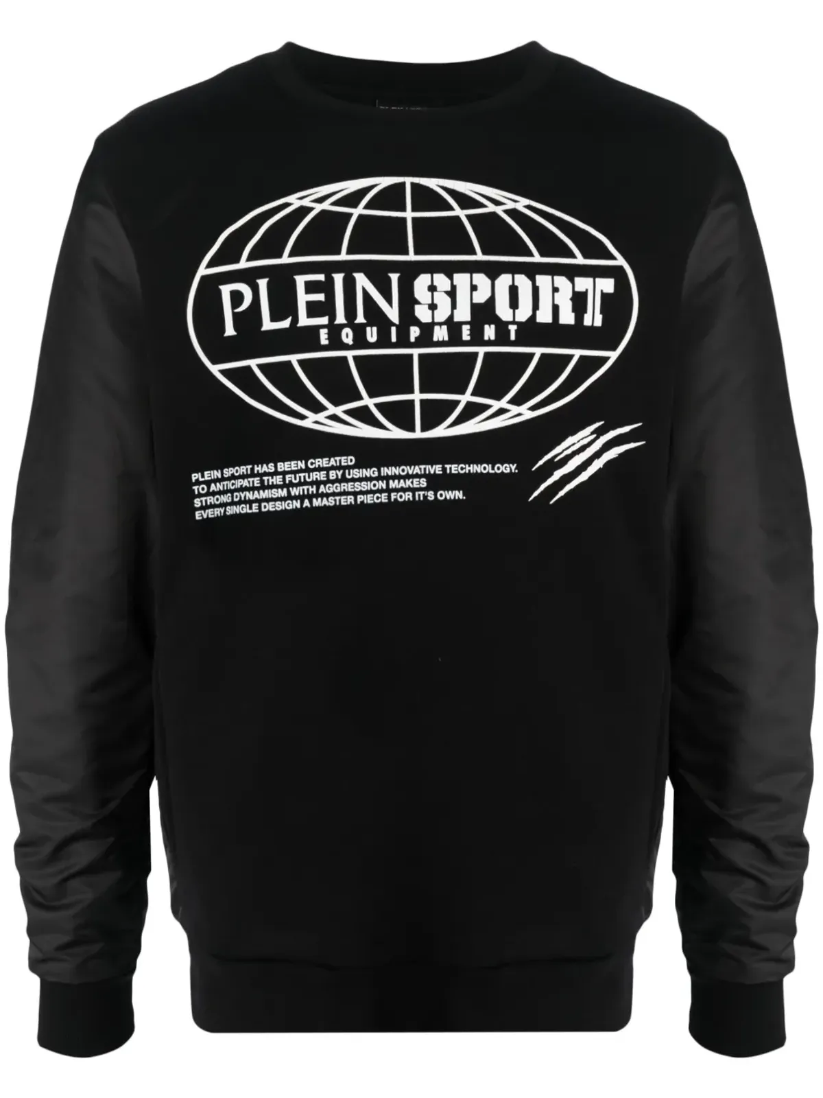 Plein Sport グローバルエクスプレスエディション コットン スウェットシャツ ブラック - 画像1