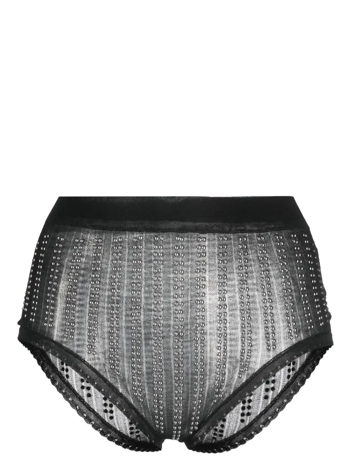 Rabanne bead-embellished high waist briefs - Black - 画像1