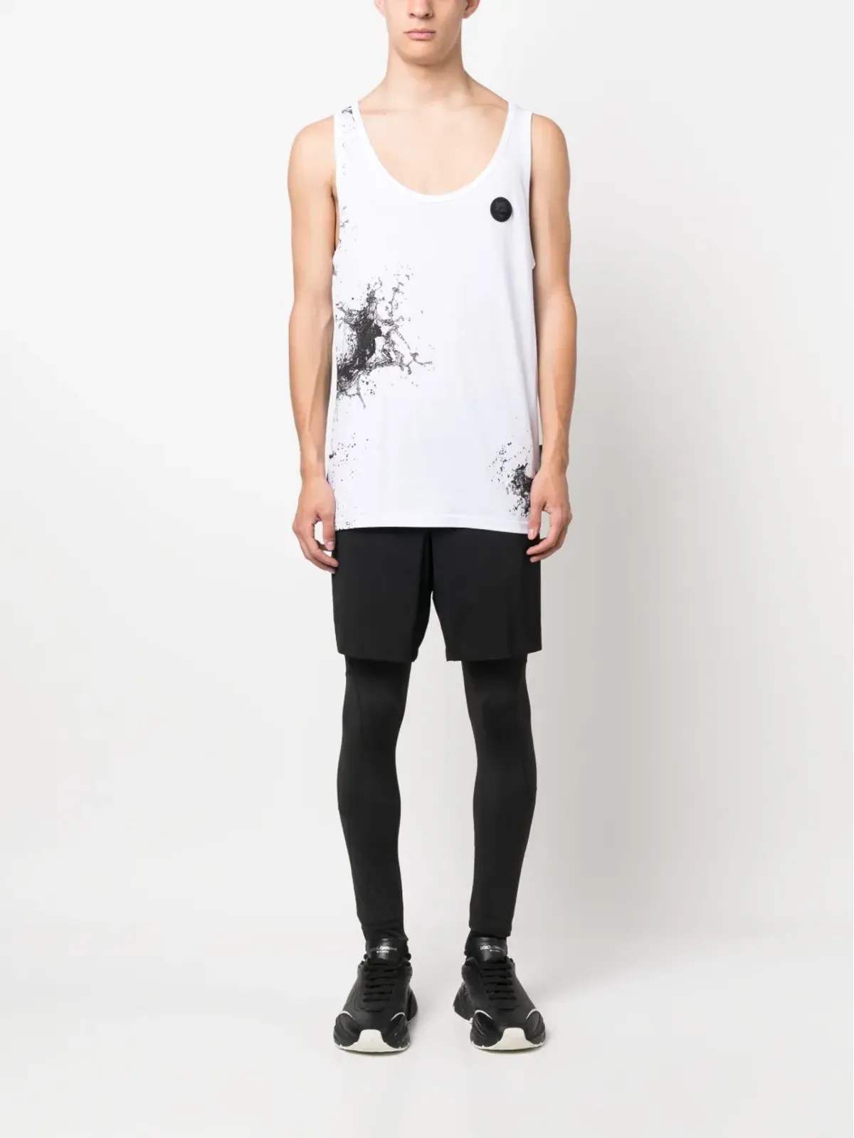 Plein Sport スプラッシュプリント コットンタンクトップ - 画像3