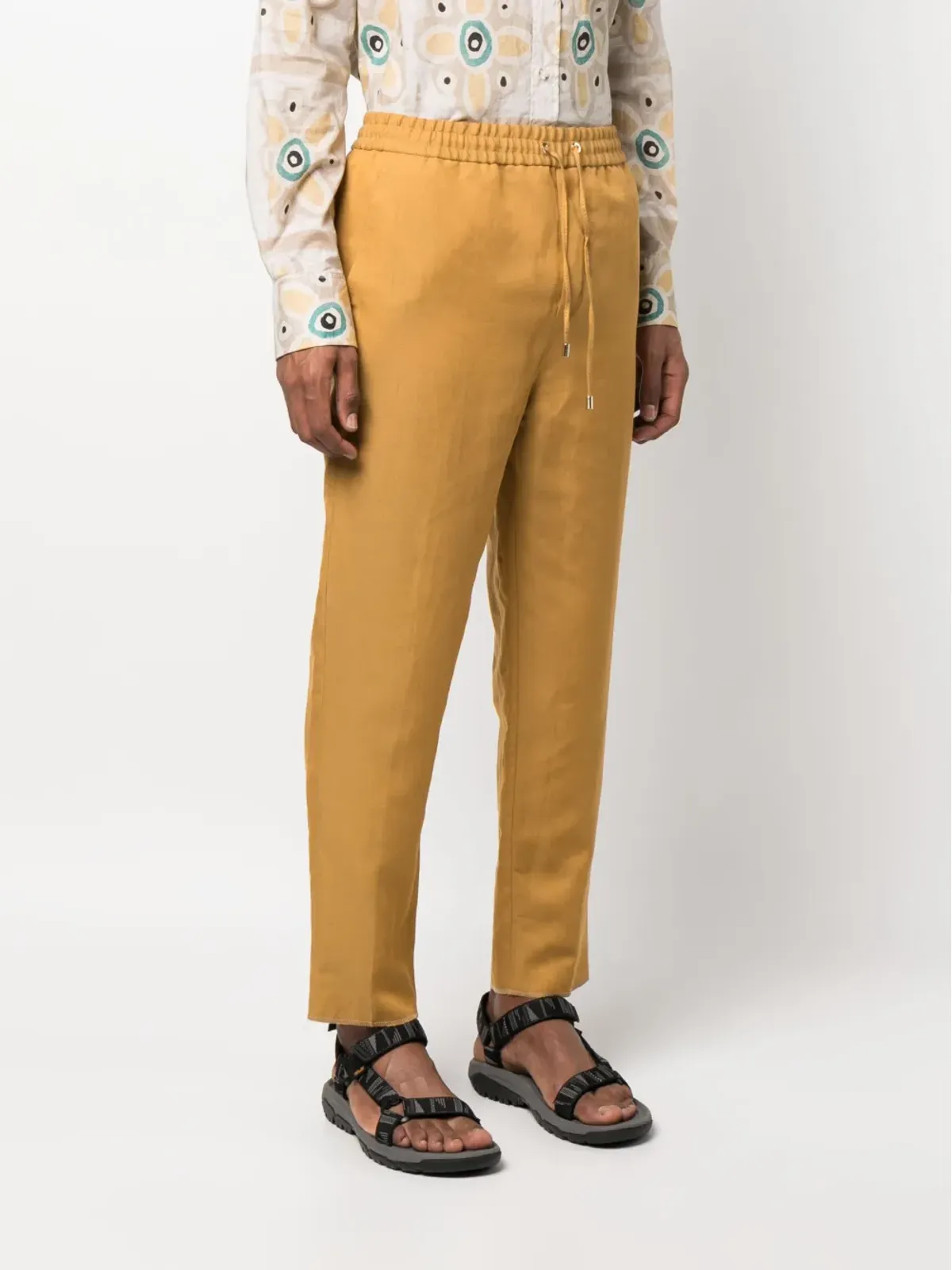 ETRO ドローストリングウエスト クロップドパンツ - ブラウン - 画像3
