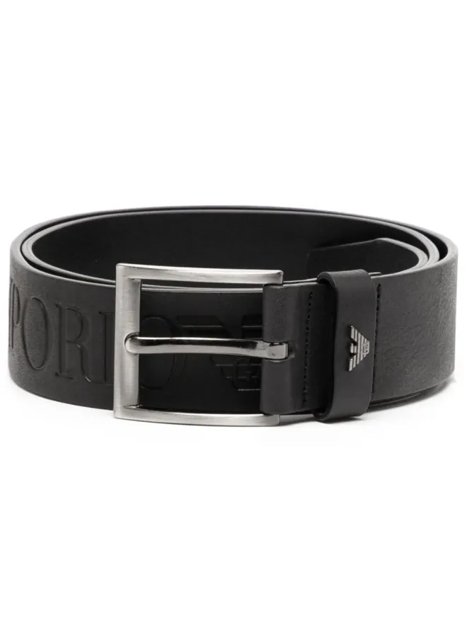 Emporio Armani Emporio Armani エンボスドロゴ レザーベルトの商品画像
