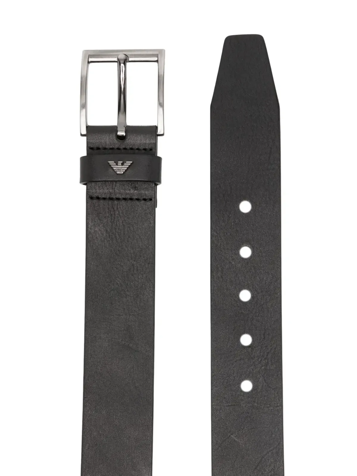 Emporio Armani エンボスドロゴ レザーベルト - 画像2