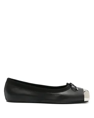 Alexander McQueen メタルトゥキャップ レザー バレリーナシューズ - サムネイル1