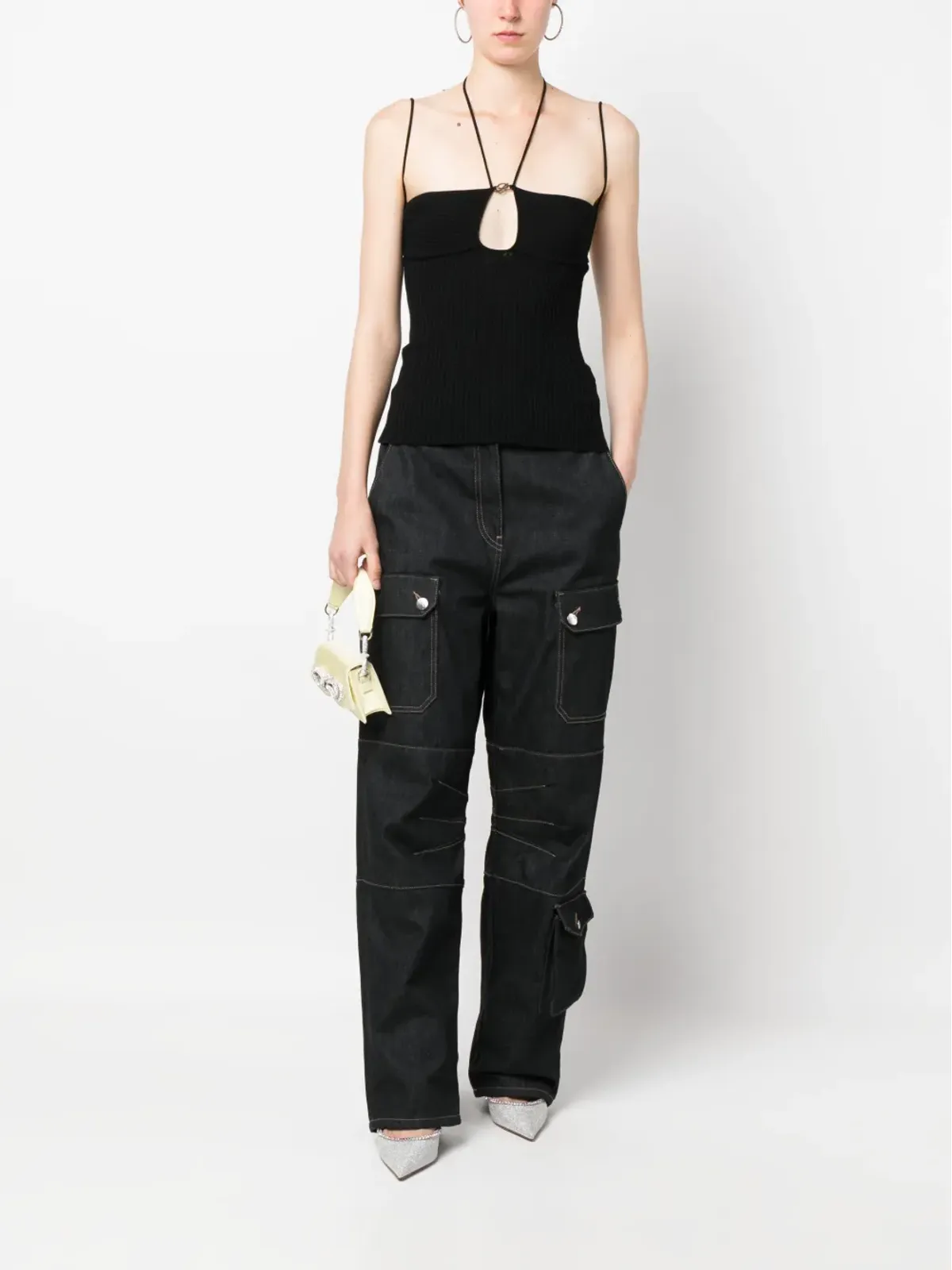 Blumarine カットアウトリブ編みトップ - 画像2