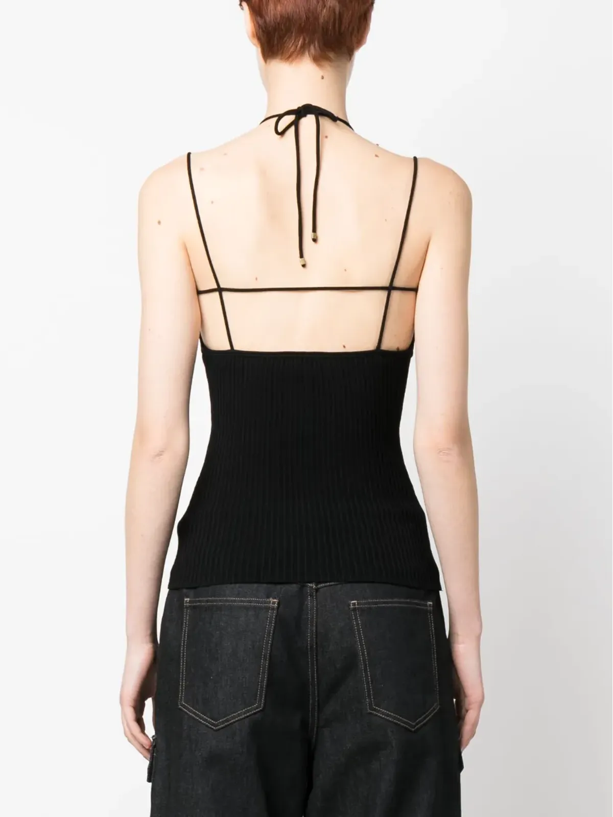 Blumarine カットアウトリブ編みトップ - 画像4