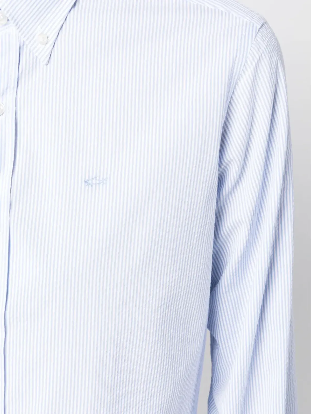 Paul & Shark ストライプ柄コットンシャツ - White - 画像5