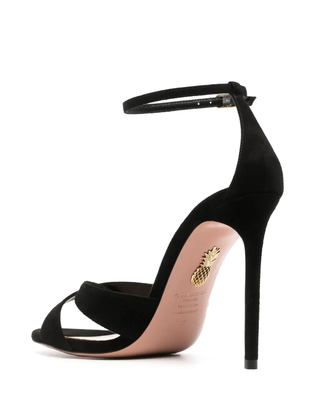 Aquazzura Divine 105mm スエードサンダル - ブラック - 画像3