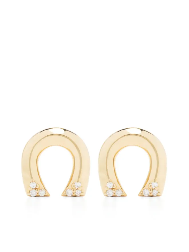 Harwell Godfrey Harwell Godfrey 18K イエローゴールド ティニー・ホースシュー ダイヤモンド スタッド ピアスの商品画像