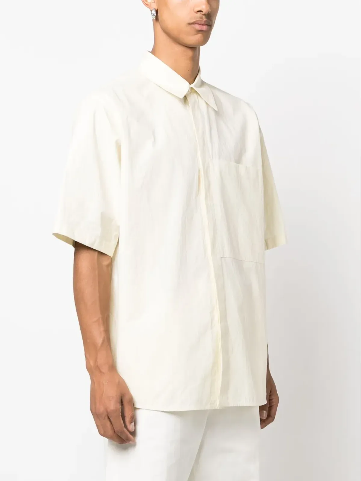 Jil Sander パッチポケットコットンシャツ（イエロー） - 画像3