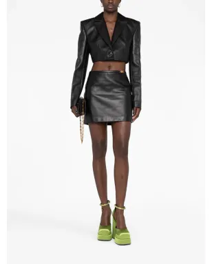 Versace メデューサモチーフ付きレザー・ミニスカート - サムネイル2