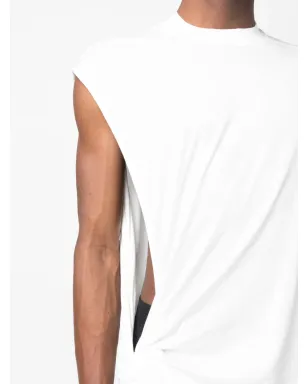 Rick Owens DRKSHDW ウェーブン ロングライン Tシャツ - ホワイト - サムネイル5