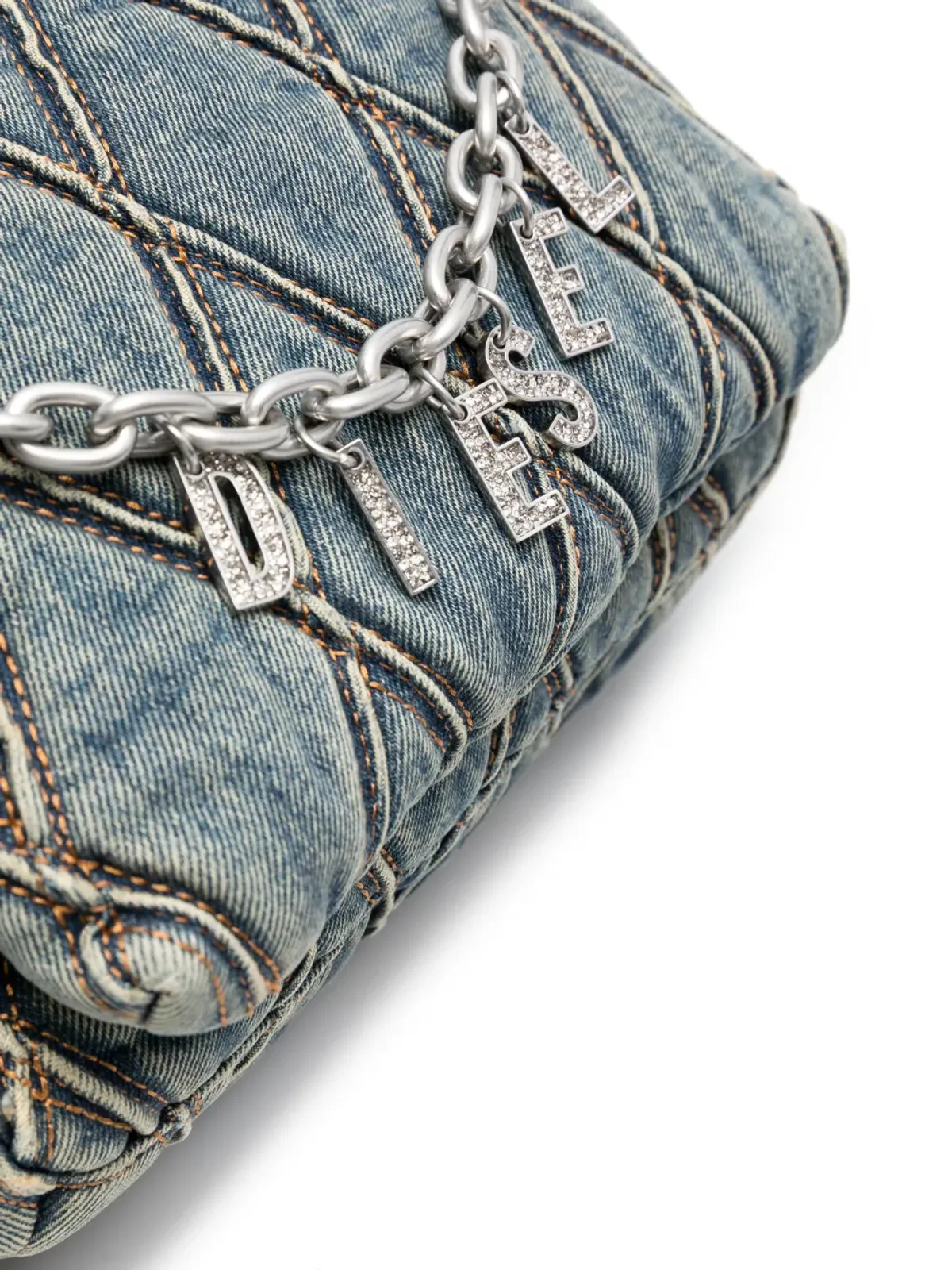 Diesel Charm-D デニム ショルダーバッグ - 画像4