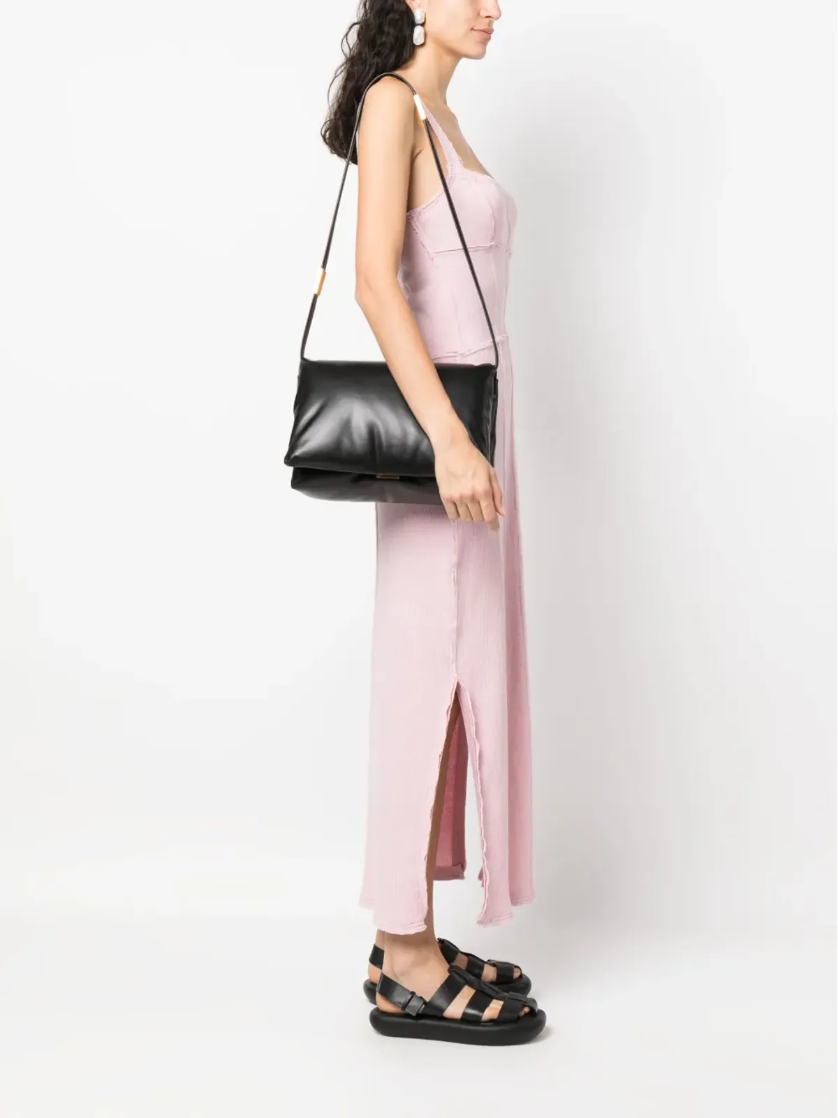 Marni プリズマ レザー ショルダーバッグ - 画像2