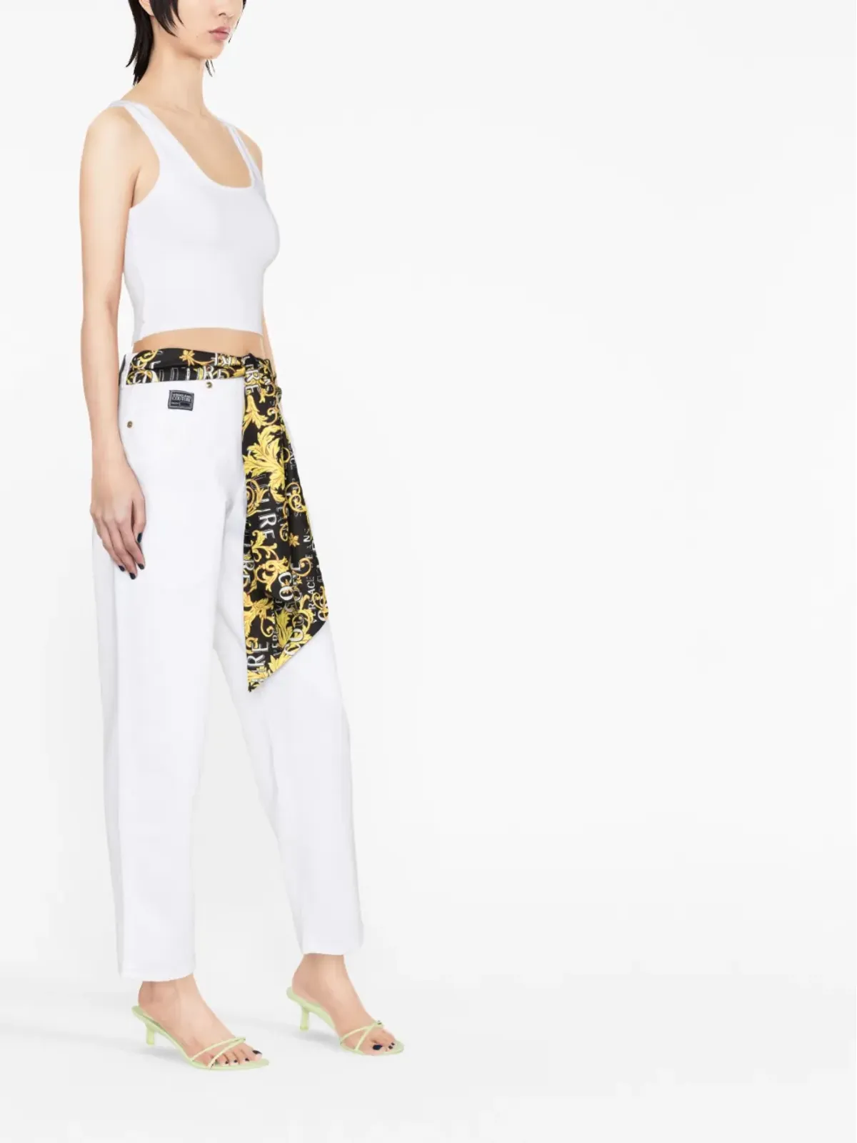 Versace Jeans Couture スカーフディテール ストレートジーンズ - White - 画像2
