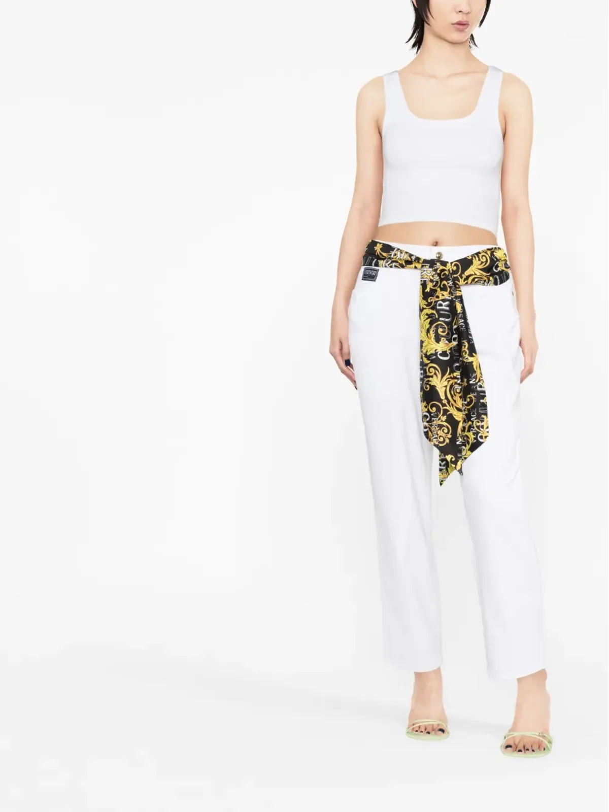 Versace Jeans Couture スカーフディテール ストレートジーンズ - White - 画像3