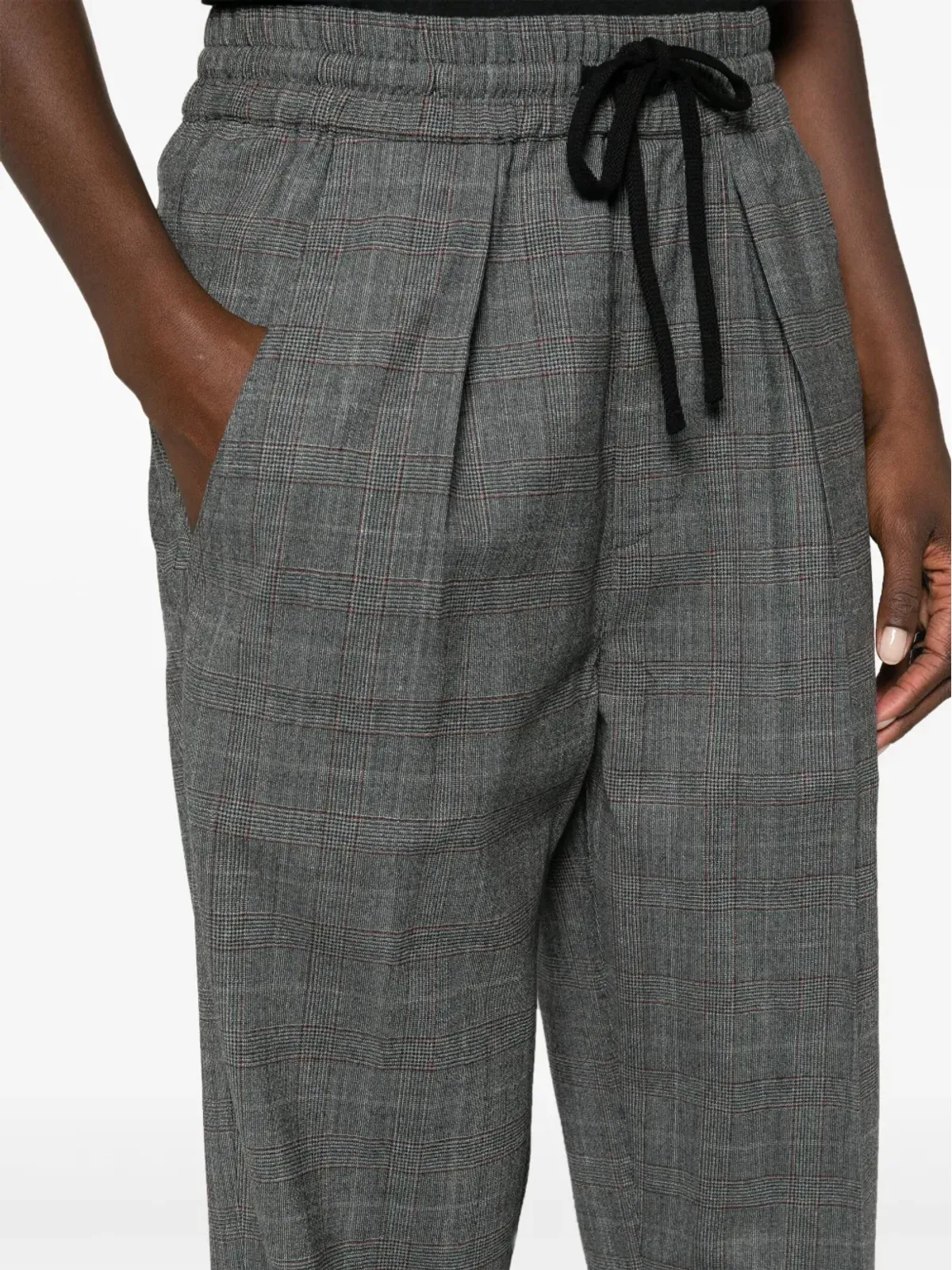 MARANT ÉTOILE Priska ハイウエスト プラッドパンツ - 画像5