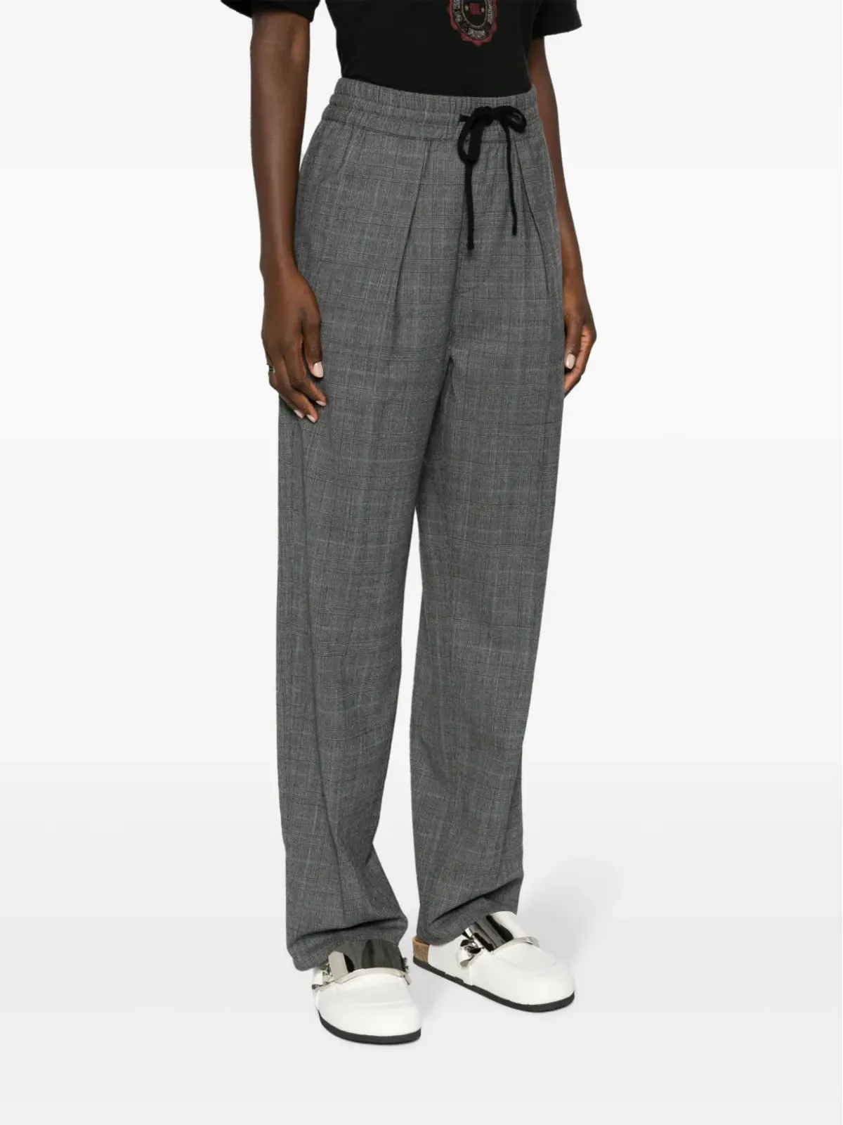 MARANT ÉTOILE Priska ハイウエスト プラッドパンツ - 画像3