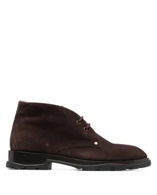Alexander McQueen レースアップスエードブーツ ブラウン - サムネイル1