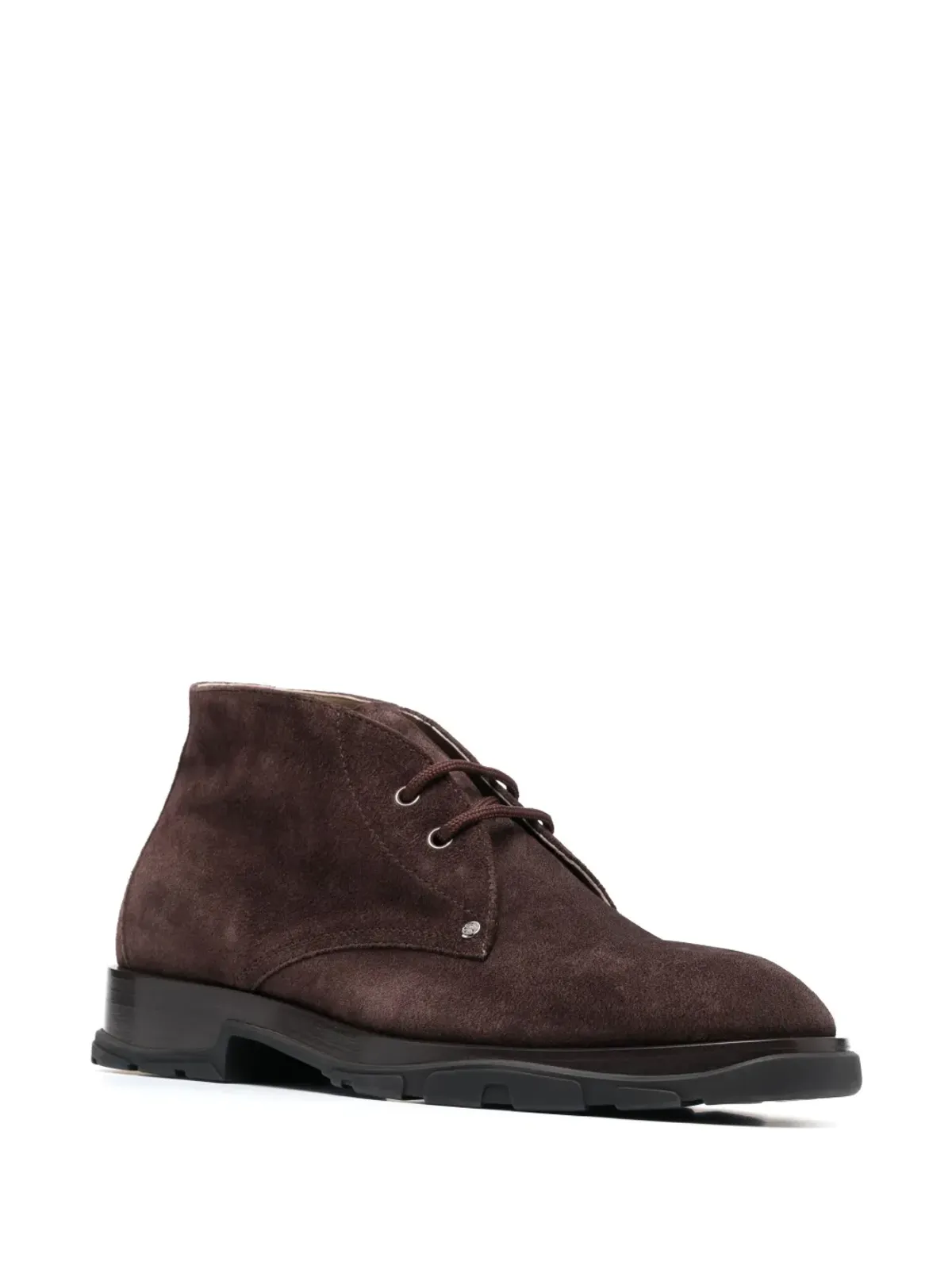 Alexander McQueen レースアップスエードブーツ ブラウン - 画像2