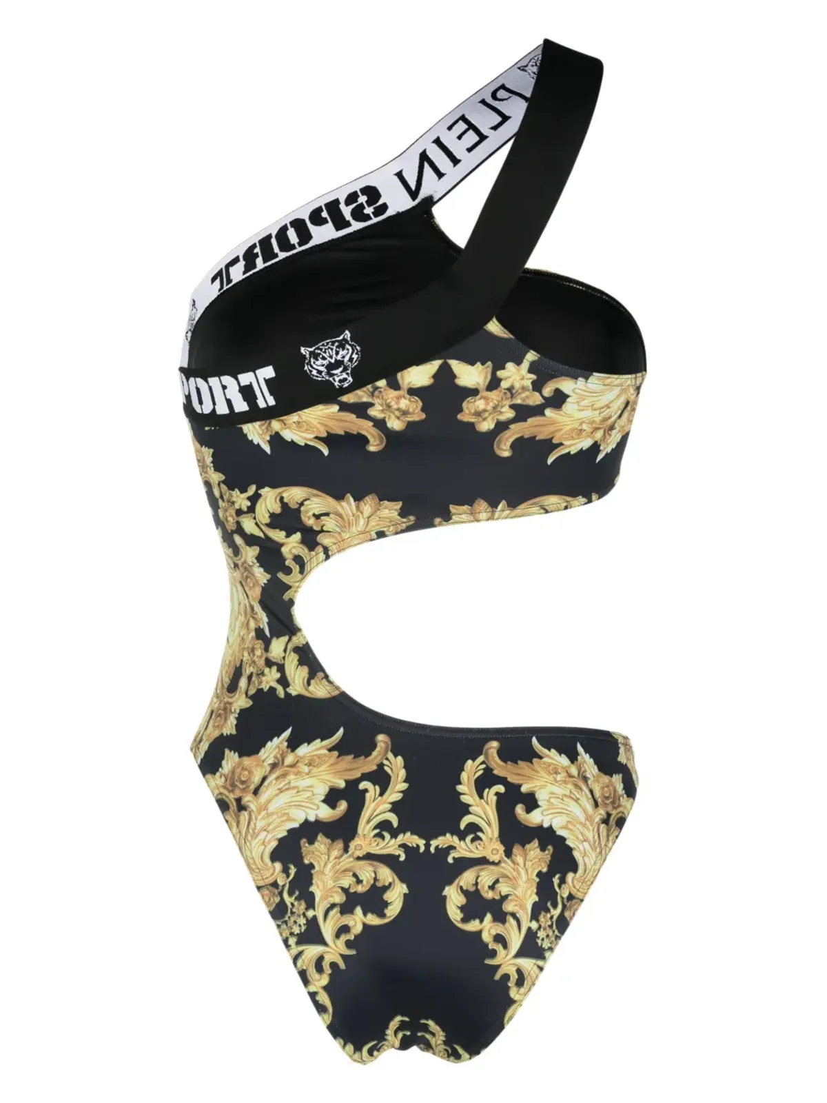 Plein Sport バロック柄カットアウト水着 - ブラック - 画像2