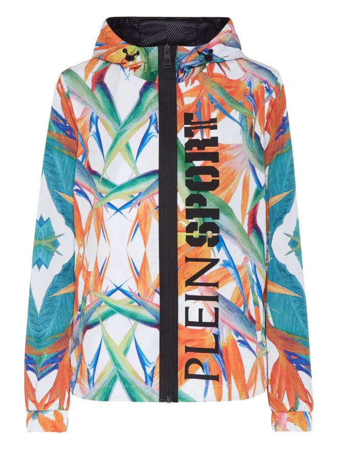 Plein Sport Plein Sport K-Way 花柄プリント ジップ付き軽量ジャケットの商品画像