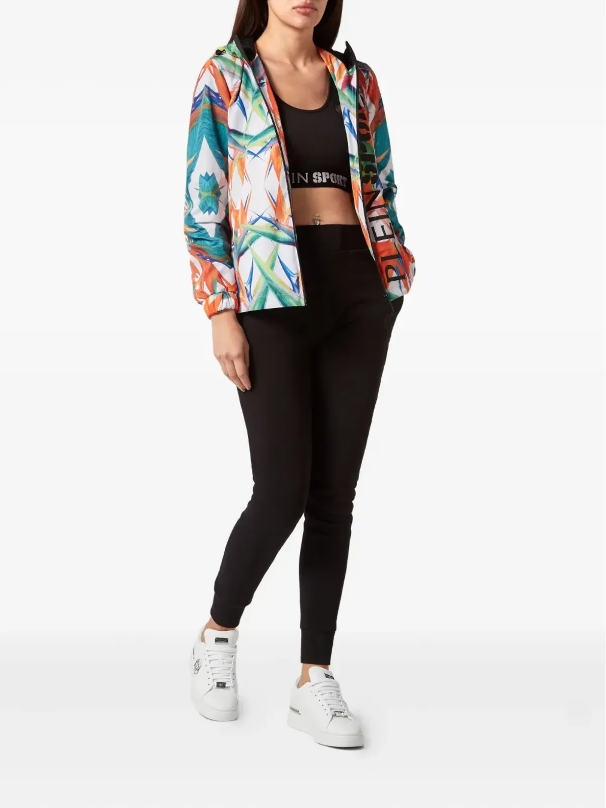 Plein Sport K-Way 花柄プリント ジップ付き軽量ジャケット - 画像2