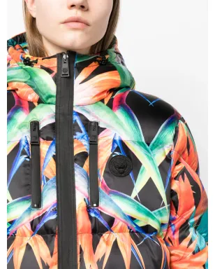 Plein Sport ボタニカルプリント フード付き ダウンジャケット - サムネイル5